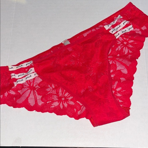 For bundles only -  Victoria's Secret Red Lace panties strappy M - Picture 1 of 3